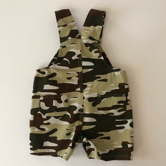 John Deere Baby Boy Camo Shortalls Overalls - Picture 4 of 4